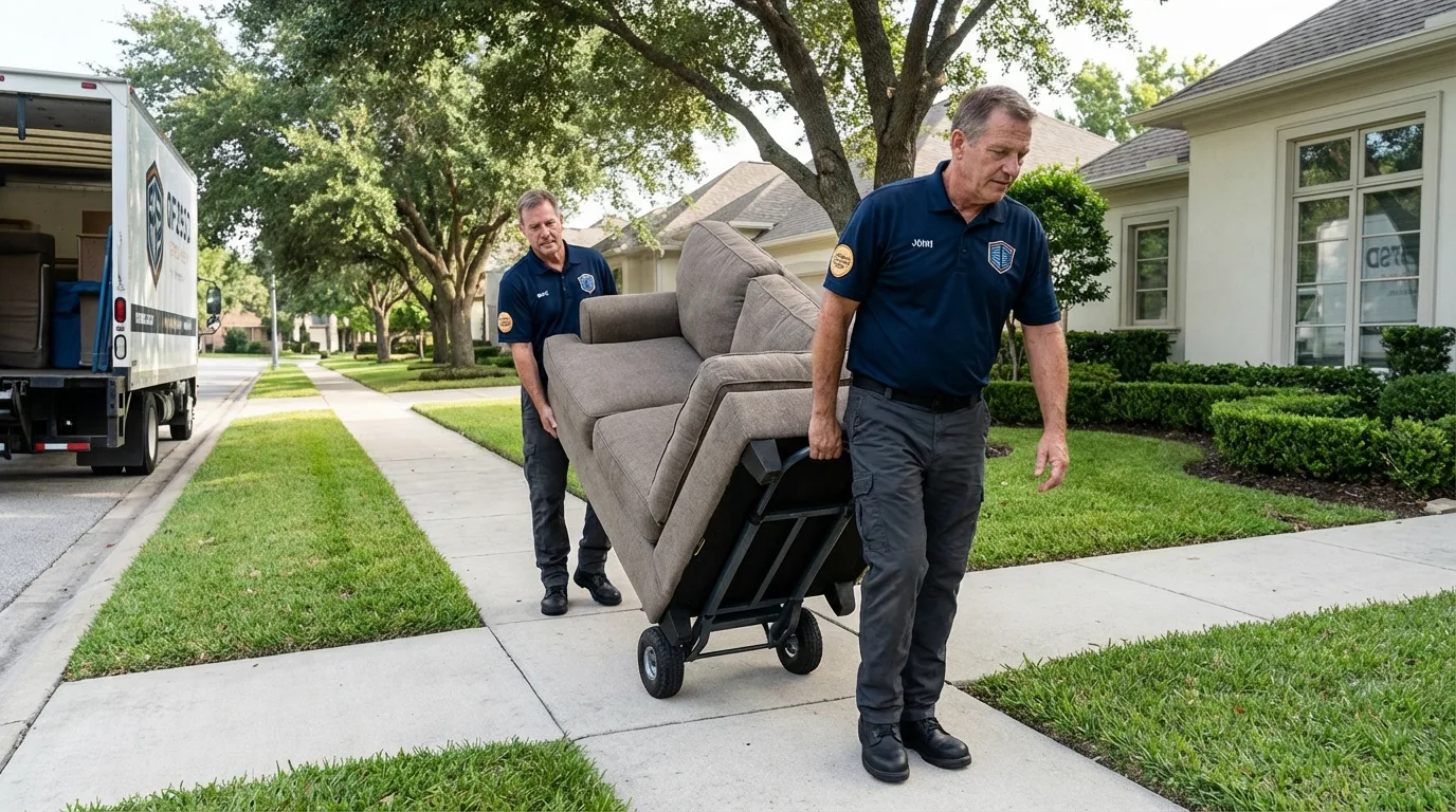 Local residential moving crew loading furniture in Kingsport, TN